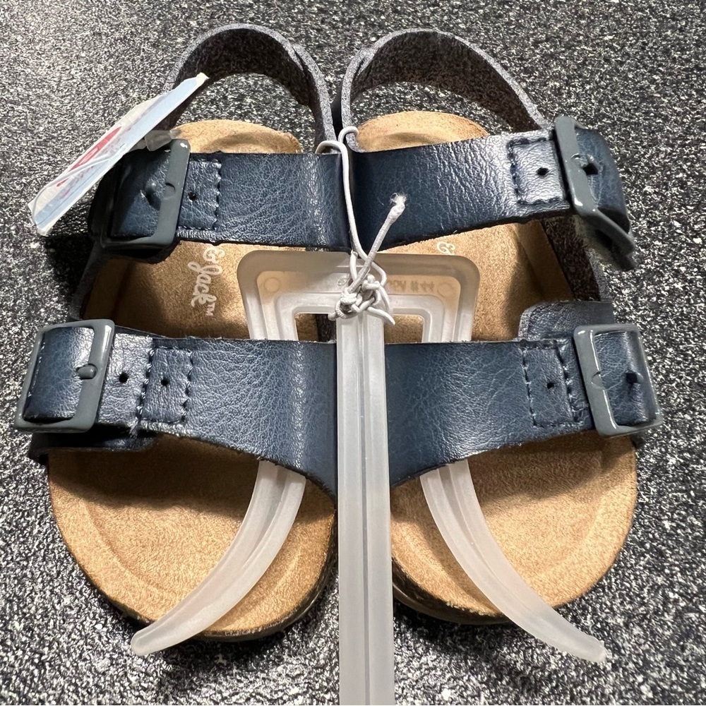 NWT Cat & Jack Toddler Girls Reagan Footbed Sandals- Size 5 - Picture 2 of 5